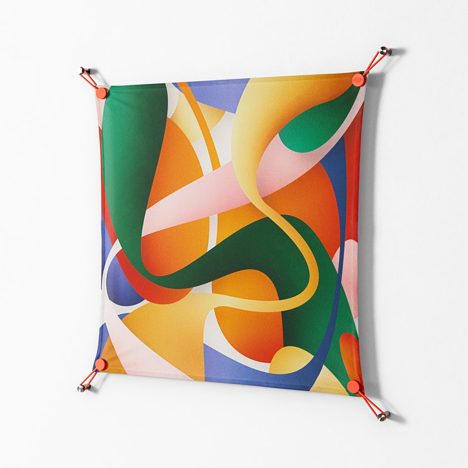 Gloss Zoom - Work On Wall - Vratislav Pecka - Orange - 70 x 70 cm