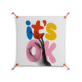 Its Ok - Work On Wall - Vratislav Pecka - Orange - 70 x 70 cm