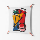 Misplaced - Work On Wall - Vratislav Pecka - Orange - 70 x 70 cm