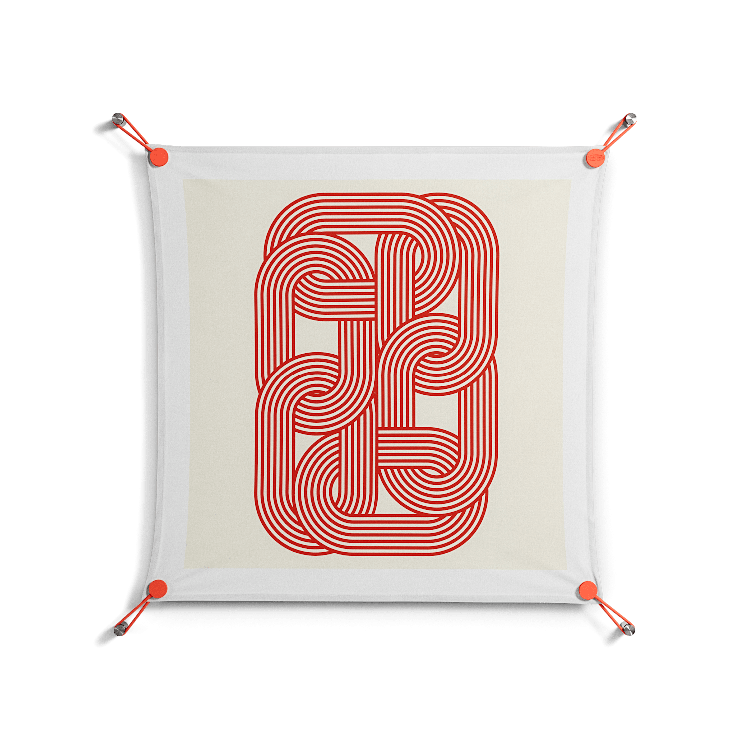 United - Work On Wall - Vratislav Pecka - Orange - 70 x 70 cm