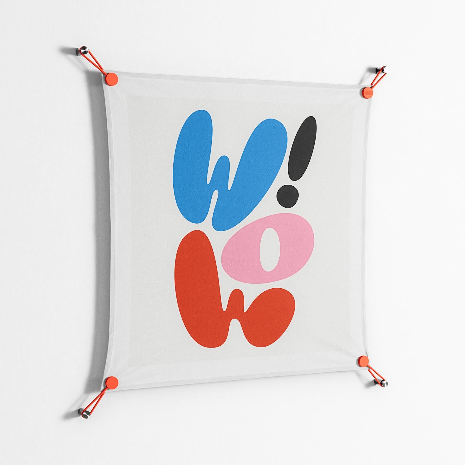 Wow - Work On Wall - Vratislav Pecka - Orange - 70 x 70 cm