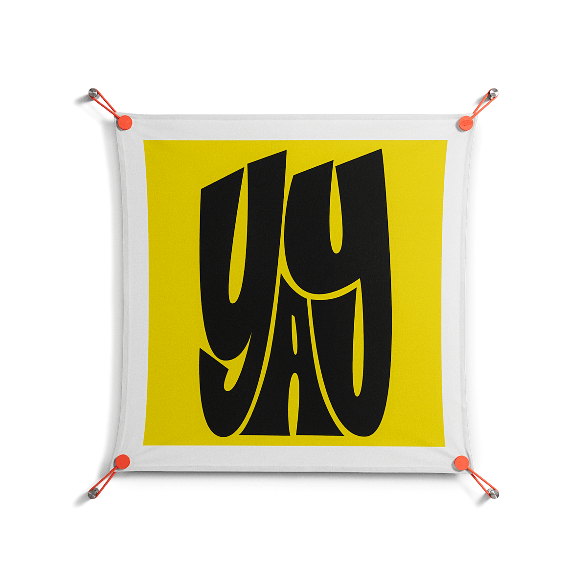 Yay - Work On Wall - Vratislav Pecka - Orange - 70 x 70 cm