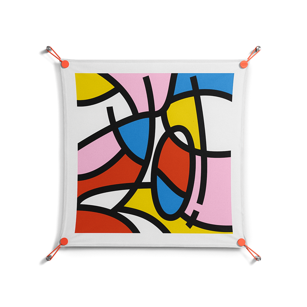 Yo - Work On Wall - Vratislav Pecka - Orange - 70 x 70 cm