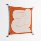 Rest 2 - Work On Wall - Andrea Devia-Nuño - Orange - 70 x 70 cm