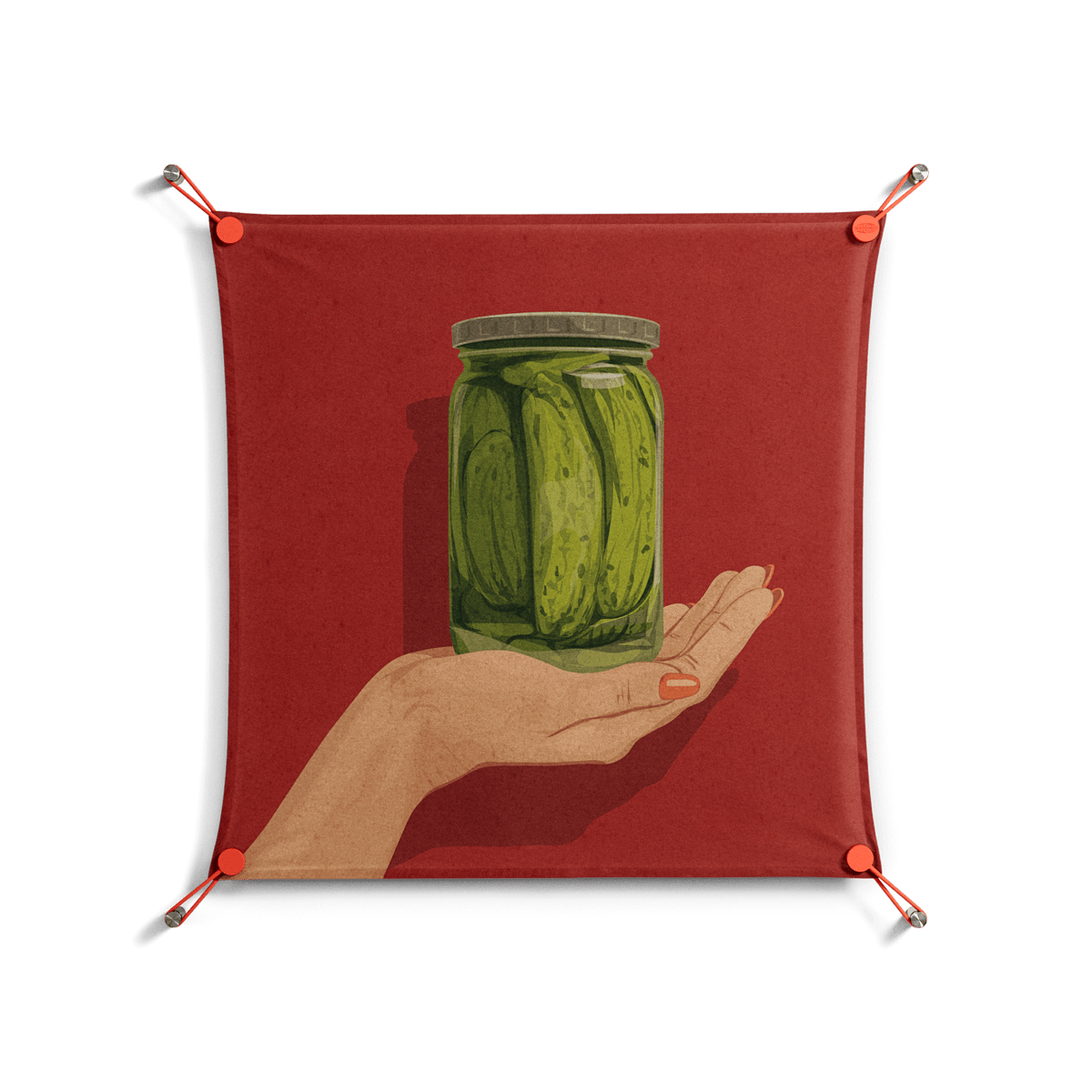 Pickles - Work On Wall - Kristin Eriksson - Orange - 70 x 70 cm