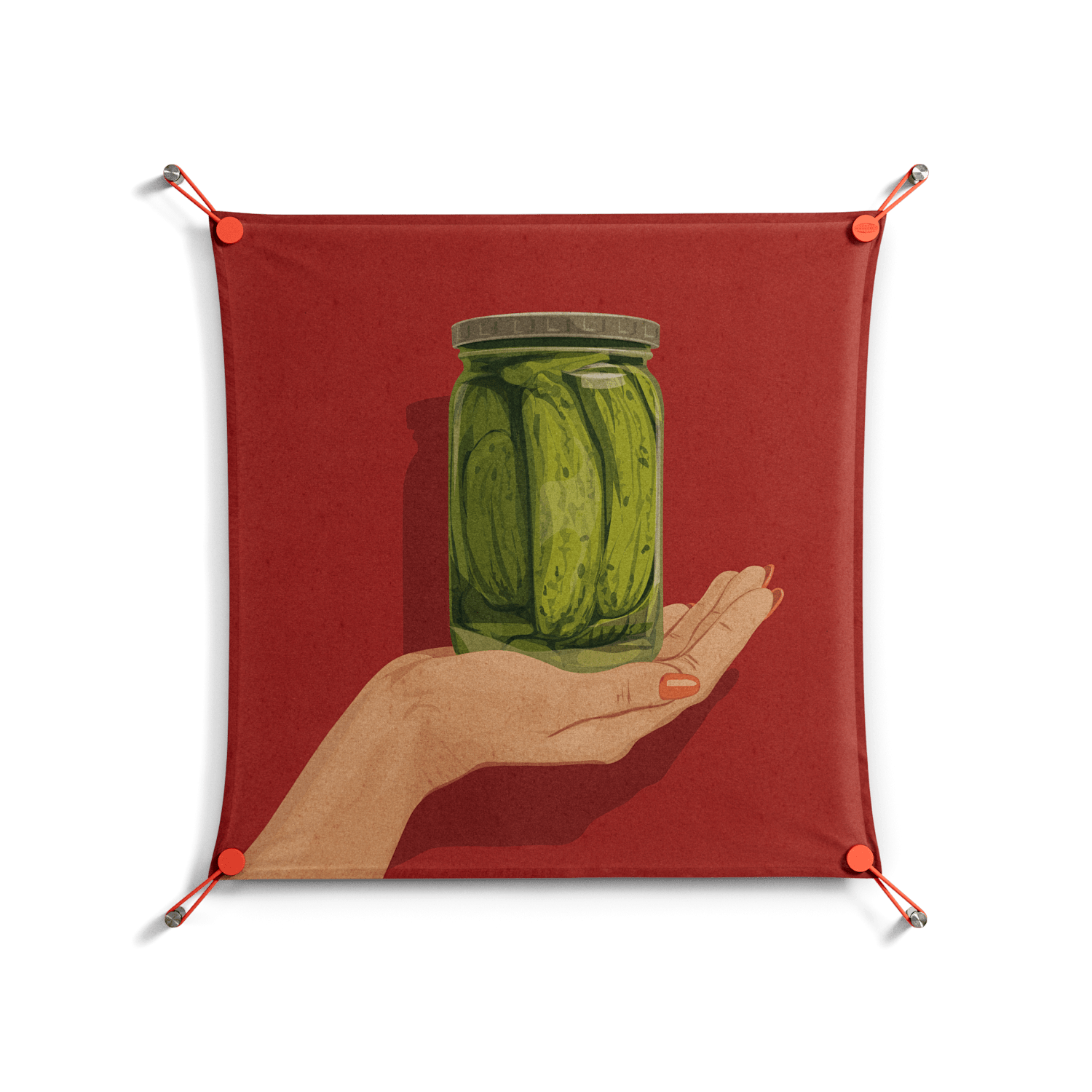 Pickles - Work On Wall - Kristin Eriksson - Orange - 70 x 70 cm