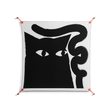 Black Cat - Work On Wall - Konrad Blaszczyk - Orange - 90 x 90 cm