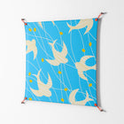 Birds B - Work On Wall - Heather Zhou - Orange - 90 x 90 cm