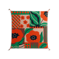 Flower B - Work On Wall - Heather Zhou - Orange - 90 x 90 cm