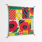 Flower C - Work On Wall - Heather Zhou - Orange - 90 x 90 cm