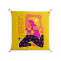 Yoga - Work on Wall - Heather Zhou - Orange - 90 x 90 cm