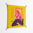 Yoga - Work on Wall - Heather Zhou - Orange - 90 x 90 cm