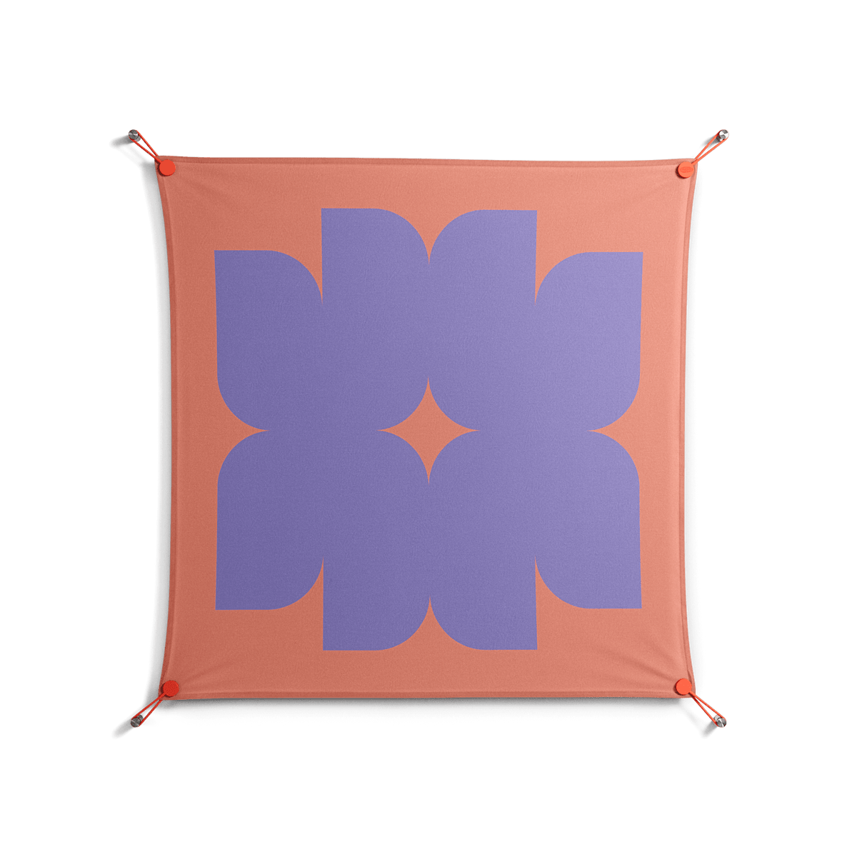 Stella - Work On Wall - Linus Lohoff - Orange - 90 x 90 cm
