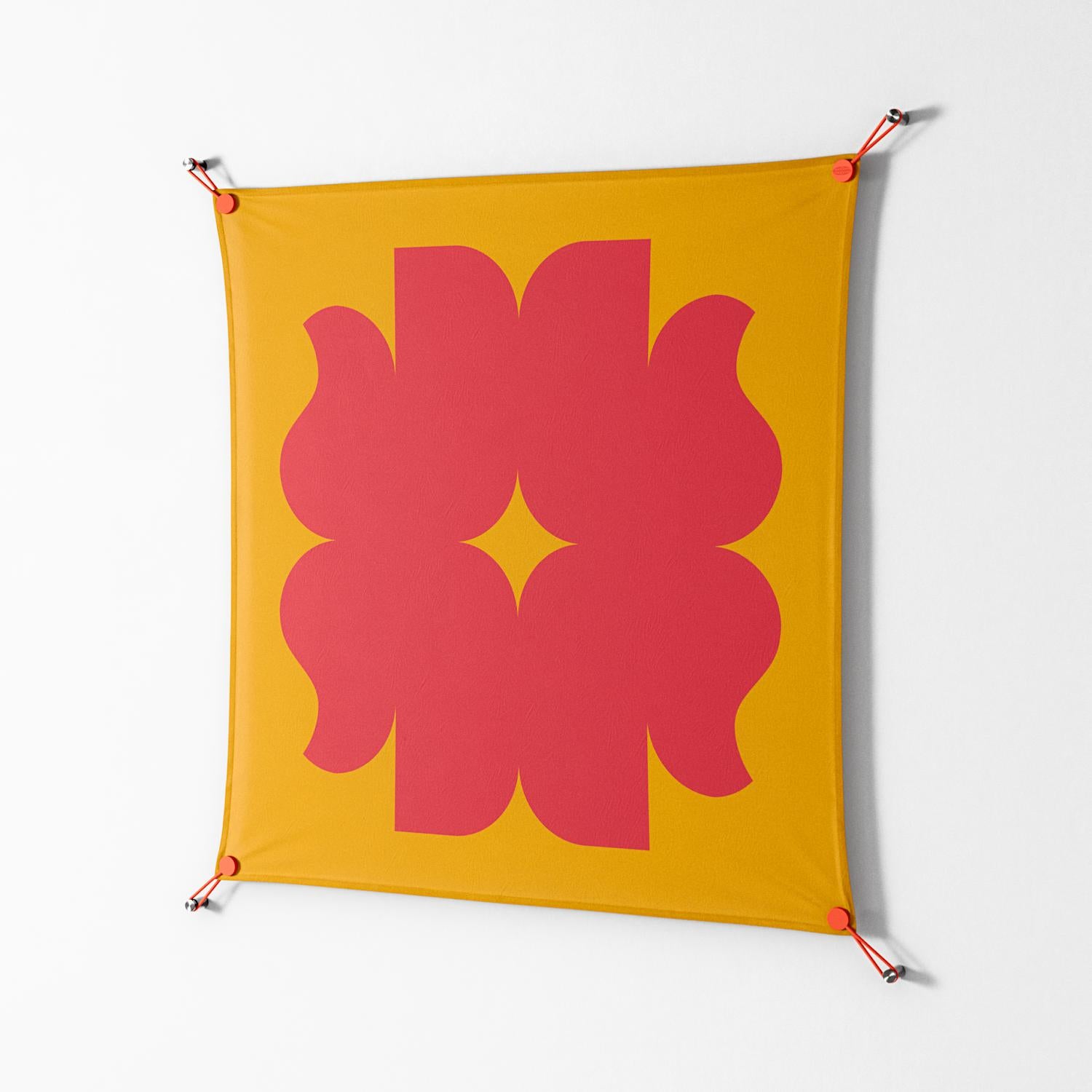 Phonix - Work On Wall - Linus Lohoff - Orange - 90 x 90 cm