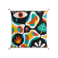 Alive - Work On Wall - Vratislav Pecka - Orange - 90 x 90 cm