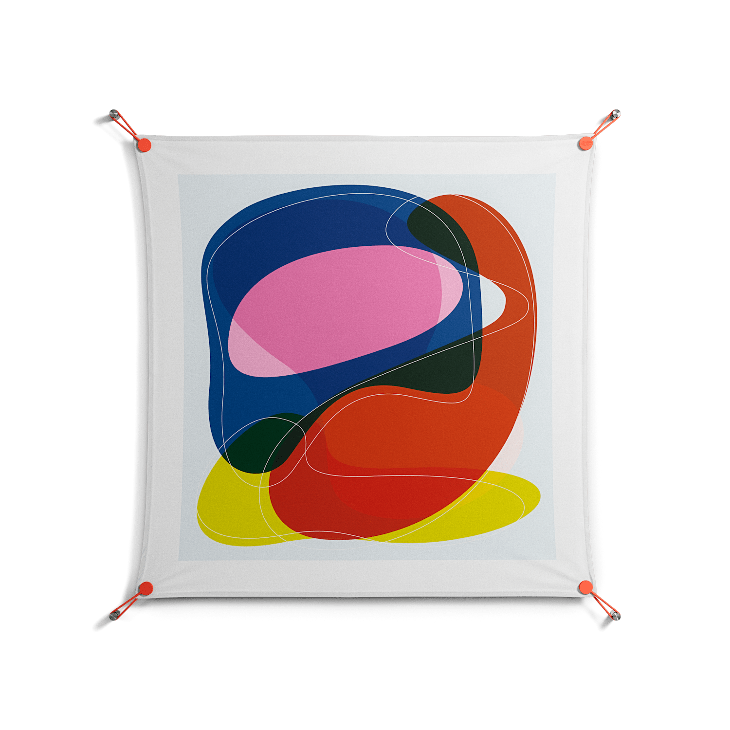 Blends - Work On Wall - Vratislav Pecka - Orange - 90 x 90 cm