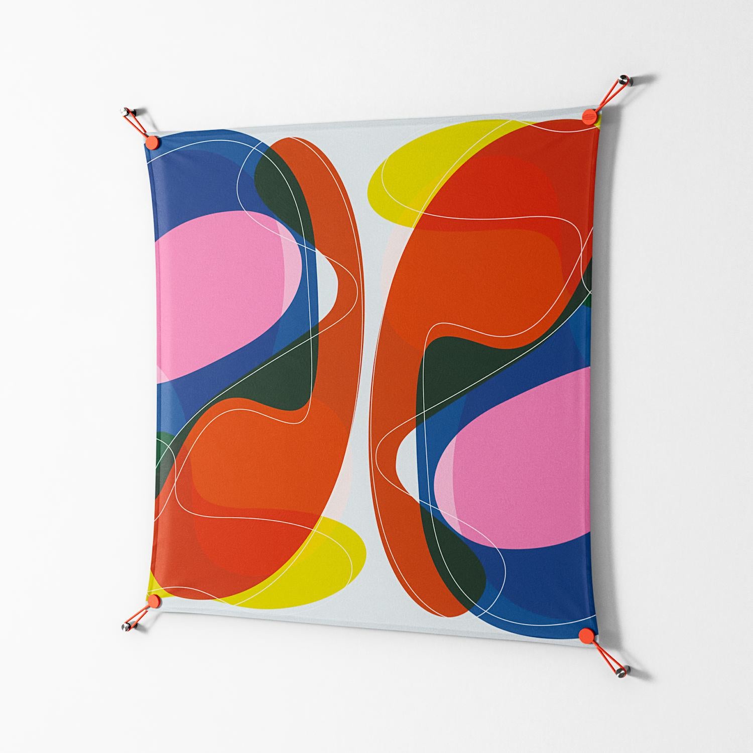 Blends Duo - Work On Wall - Vratislav Pecka - Orange - 90 x 90 cm