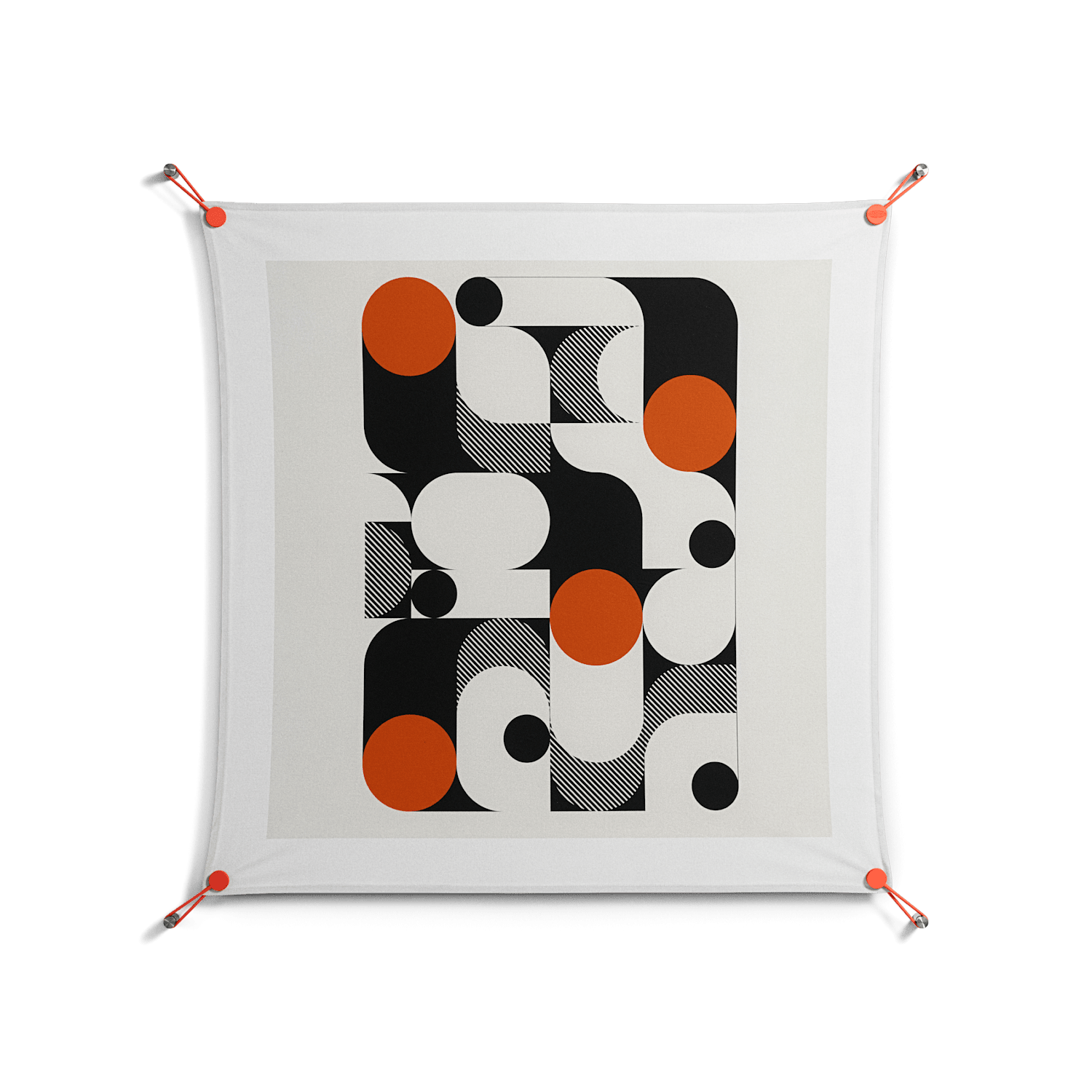 Conserto - Work On Wall - Vratislav Pecka - Orange - 90 x 90 cm