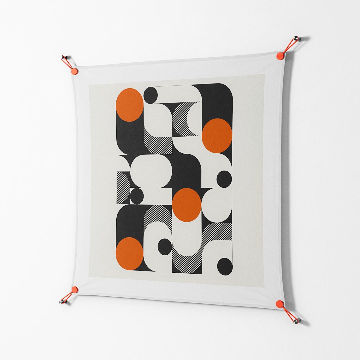Conserto - Work On Wall - Vratislav Pecka - Orange - 90 x 90 cm