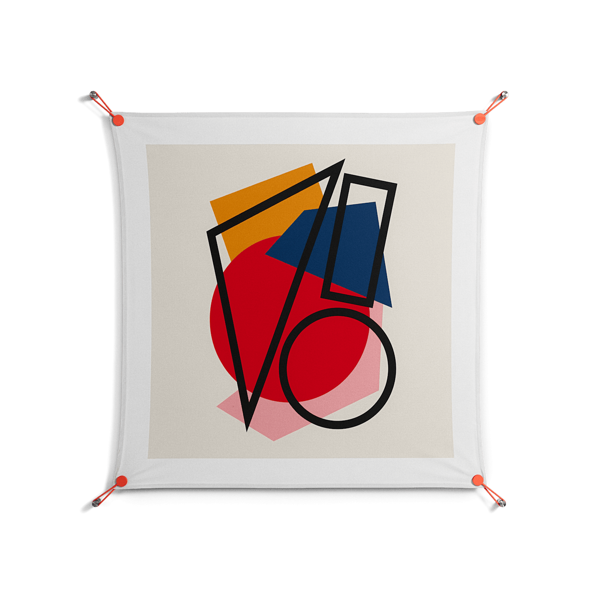 Fuerte - Work On Wall - Vratislav Pecka - Orange - 90 x 90 cm