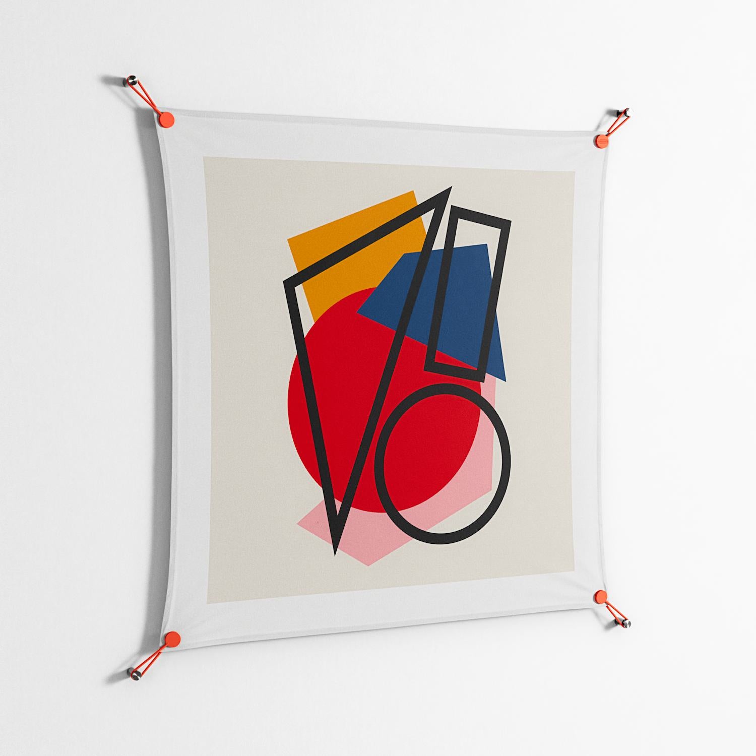 Fuerte - Work On Wall - Vratislav Pecka - Orange - 90 x 90 cm