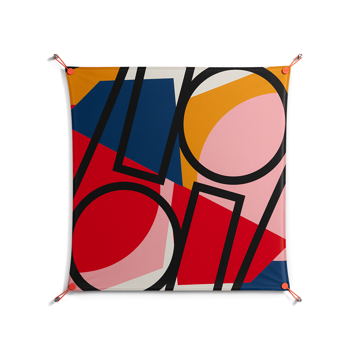 Fuerte Zoom - Work On Wall - Vratislav Pecka - Orange - 90 x 90 cm
