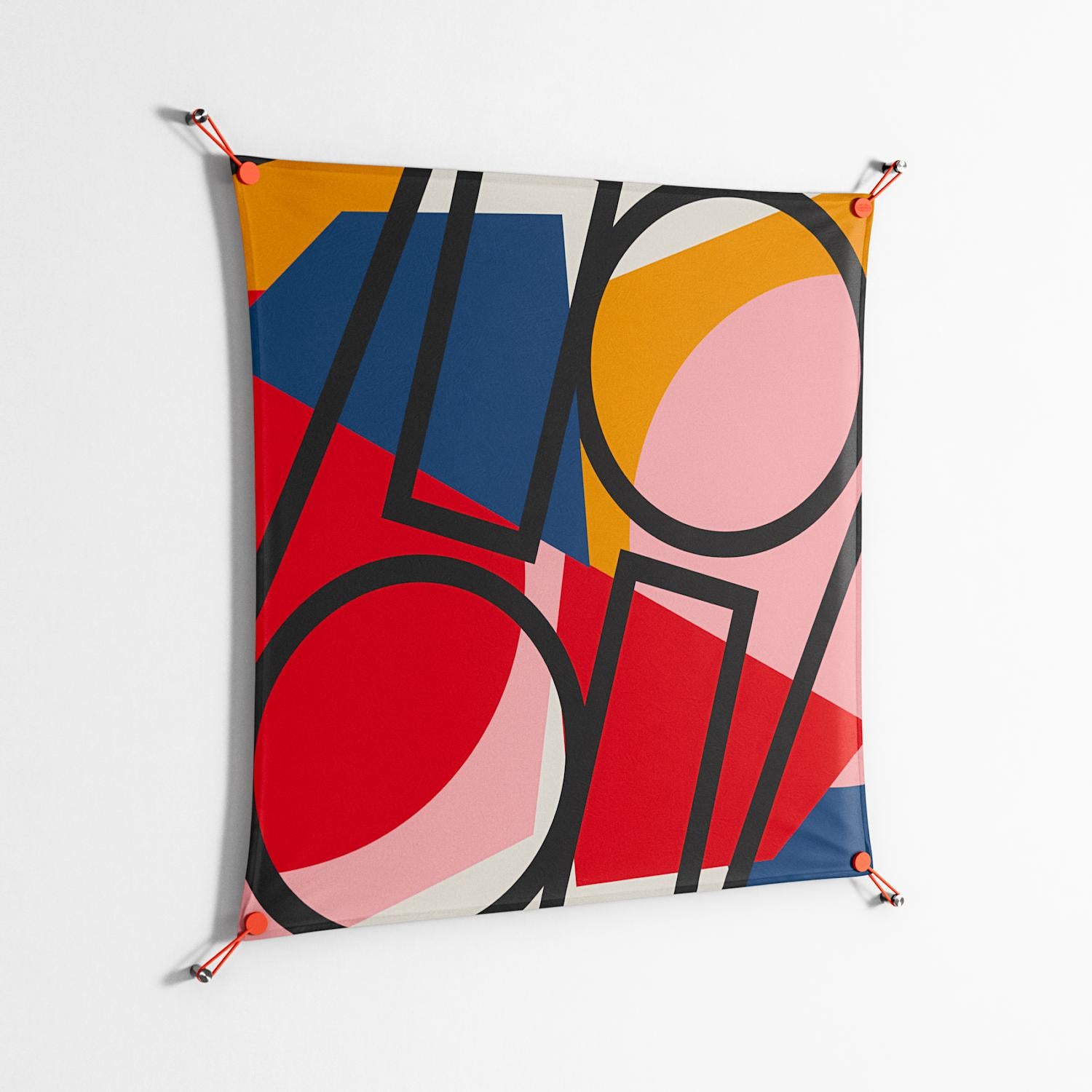 Fuerte Zoom - Work On Wall - Vratislav Pecka - Orange - 90 x 90 cm