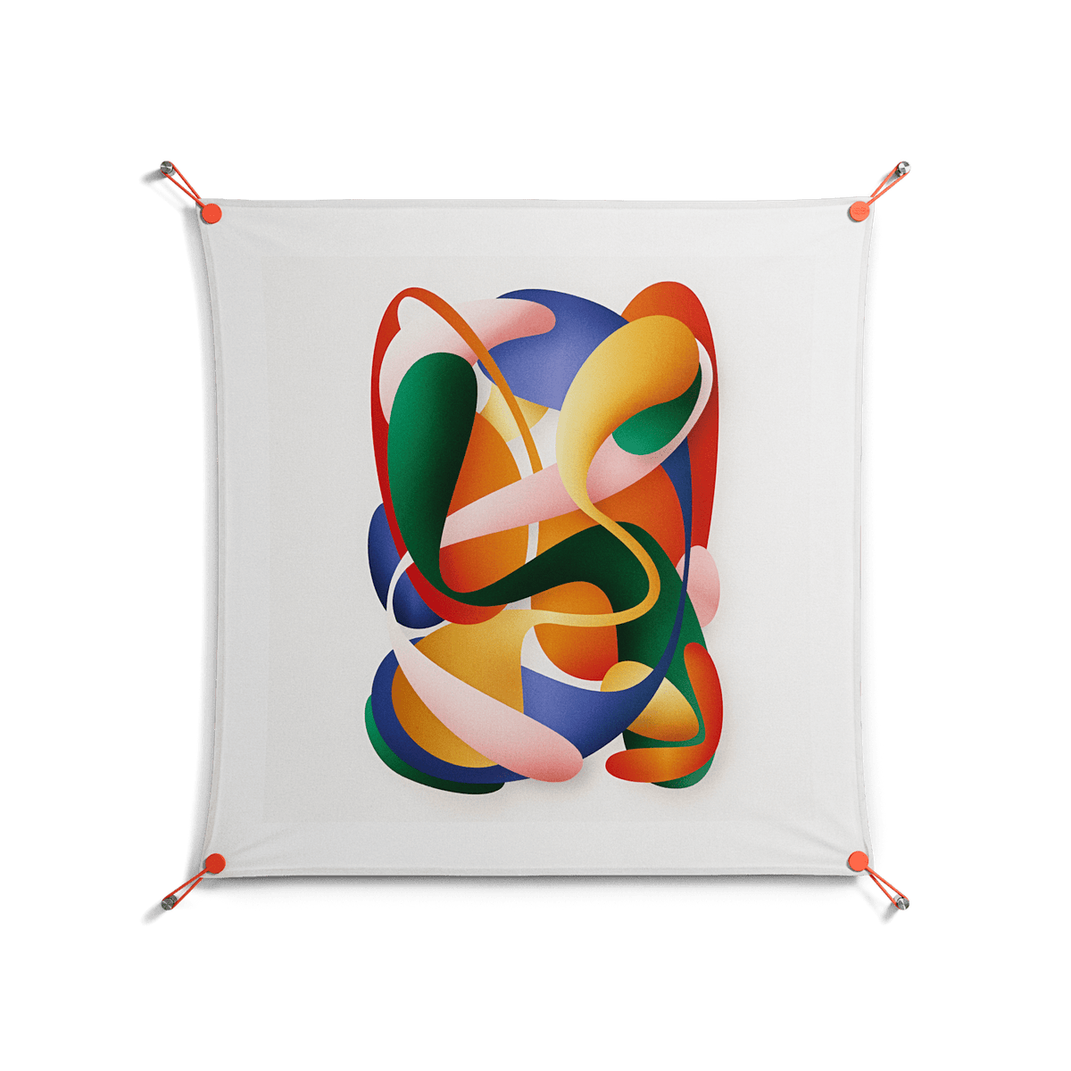 Gloss - Work On Wall - Vratislav Pecka - Orange - 90 x 90 cm
