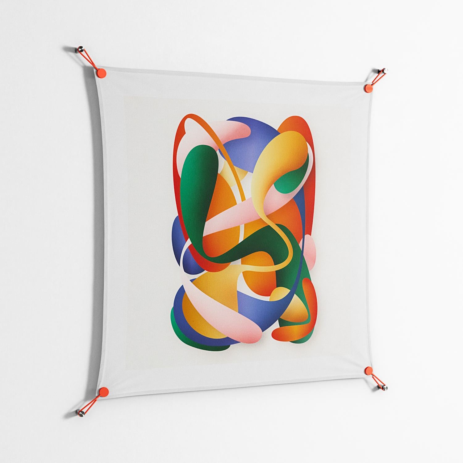 Gloss - Work On Wall - Vratislav Pecka - Orange - 90 x 90 cm