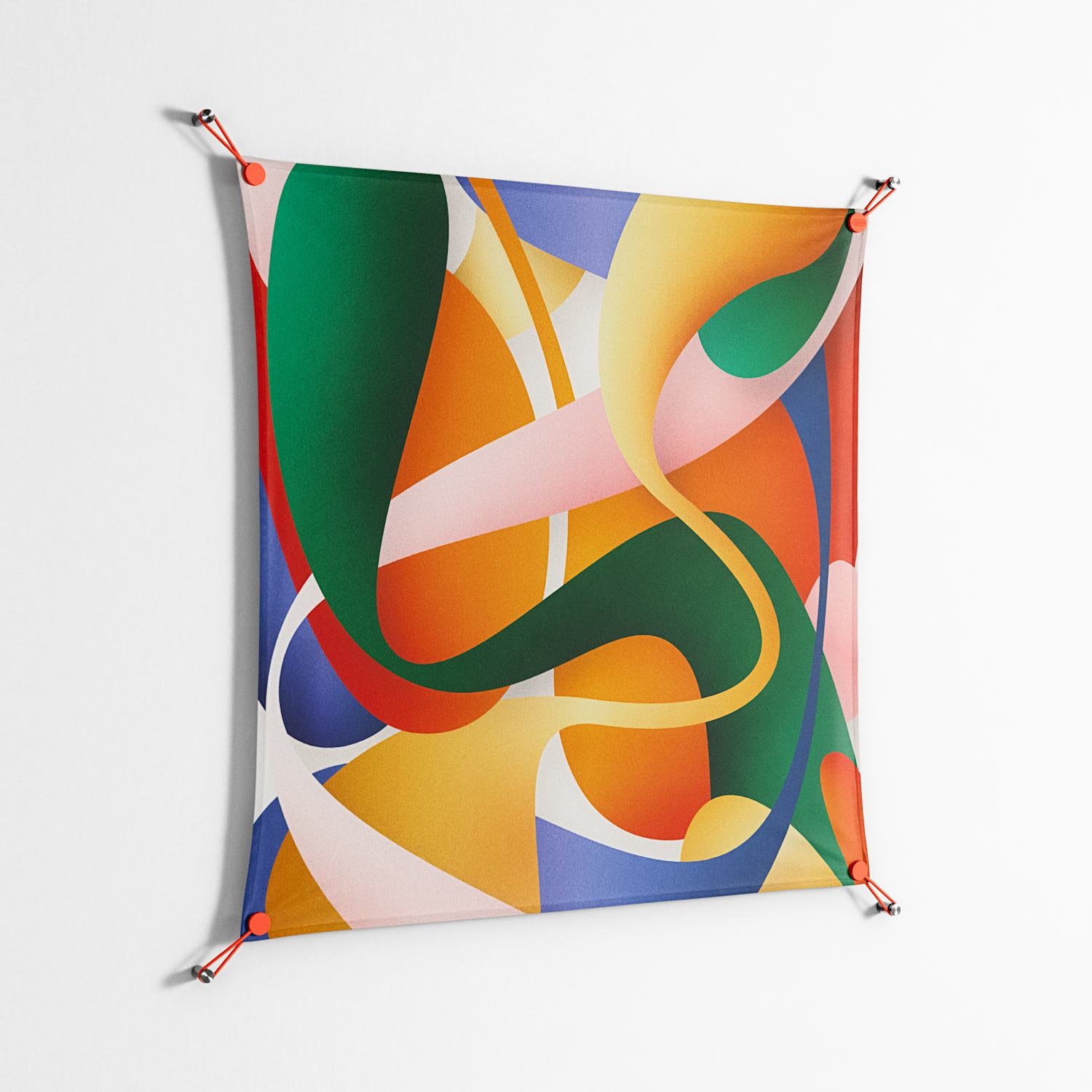 Gloss Zoom - Work On Wall - Vratislav Pecka - Orange - 90 x 90 cm