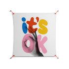 Its Ok - Work On Wall - Vratislav Pecka - Orange - 90 x 90 cm