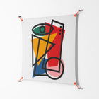 Misplaced - Work On Wall - Vratislav Pecka - Orange - 90 x 90 cm