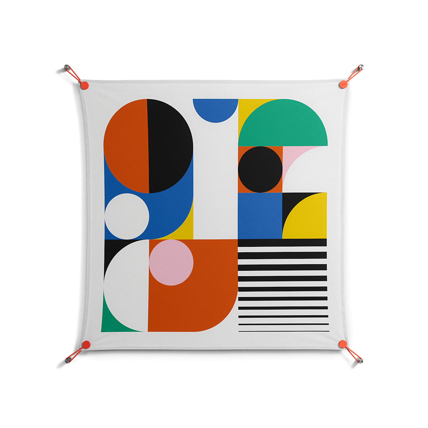 Murano - Work On Wall - Vratislav Pecka - Orange - 90 x 90 cm