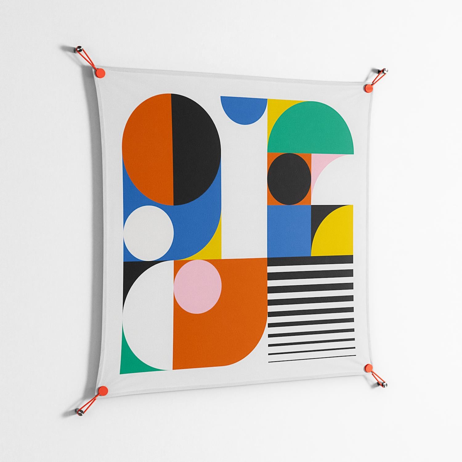 Murano - Work On Wall - Vratislav Pecka - Orange - 90 x 90 cm