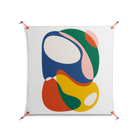 Spilled Paint - Work On Wall - Vratislav Pecka - Orange - 90 x 90 cm