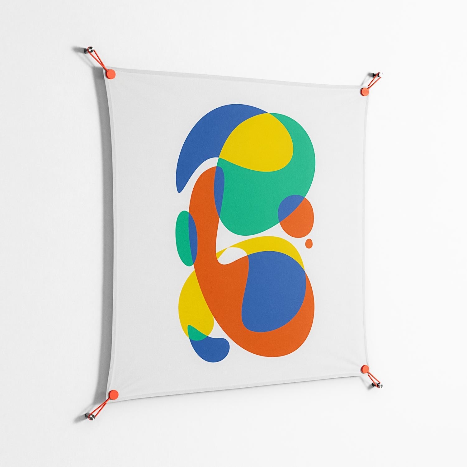 Vibrante - Work On Wall - Vratislav Pecka - Orange - 90 x 90 cm