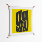 Yay - Work On Wall - Vratislav Pecka - Orange - 90 x 90 cm