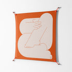 Rest 2 - Work On Wall - Andrea Devia-Nuño - Orange - 90 x 90 cm