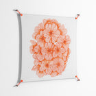 Orange Flowers 1 - Work On Wall - Katie O’Shea - Orange - 90 x 90 cm