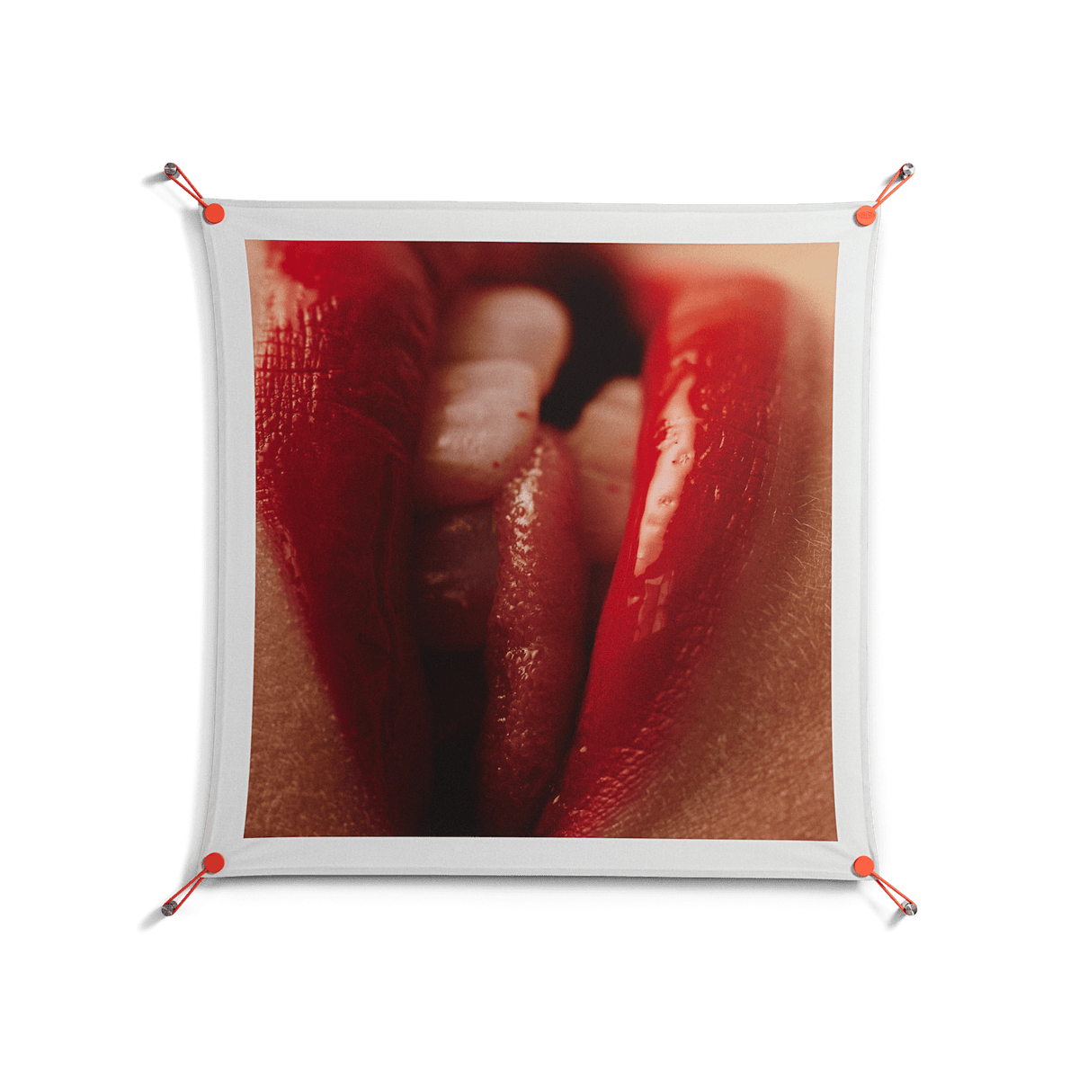 Red 2 - Work On Wall - Nadia Ryder - Orange - 90 x 90 cm