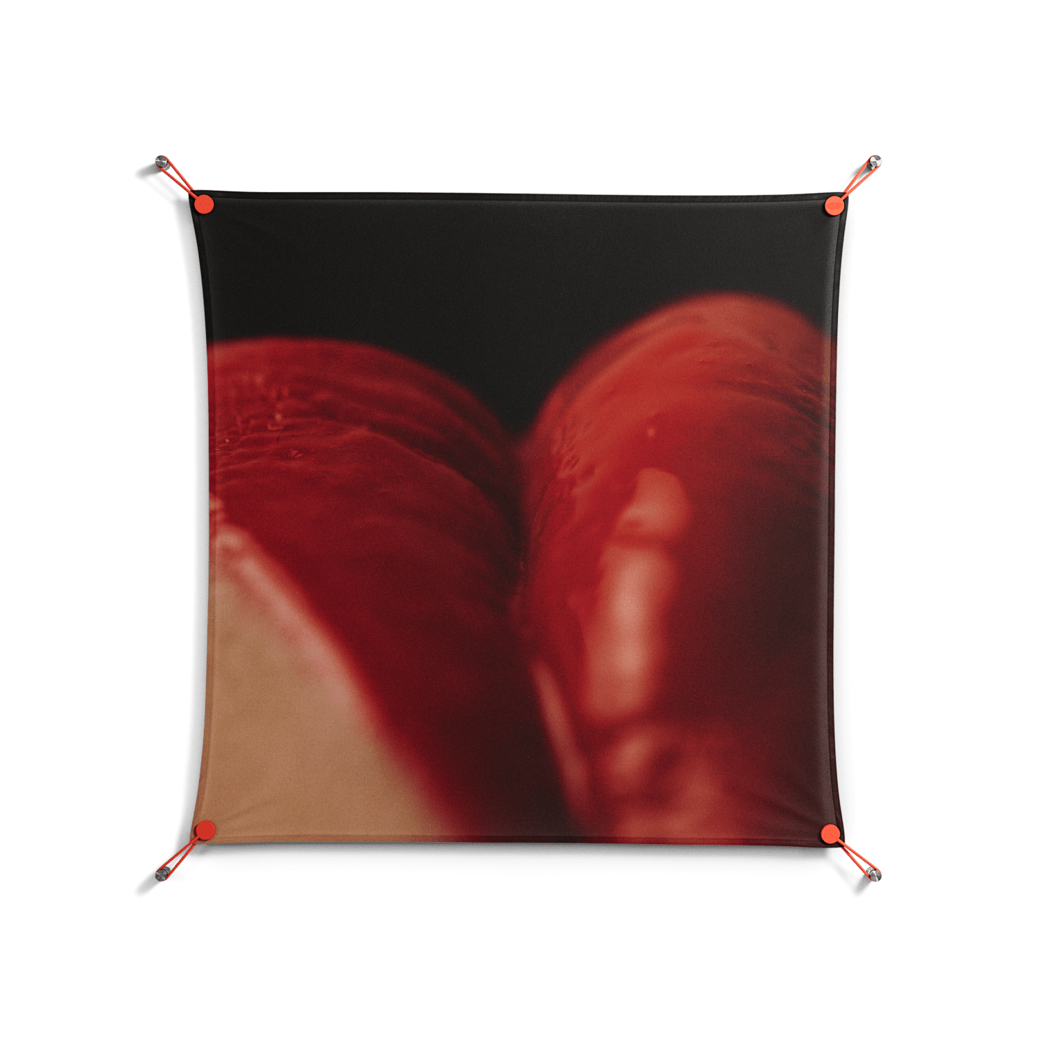 Red 3 - Work On Wall - Nadia Ryder - Orange - 90 x 90 cm