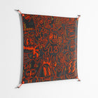 Wottosque Red - Work On Wall - Craig Watkins - Orange - 90 x 90 cm