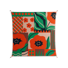 Flower B - Work On Wall - Heather Zhou - Orange - 140 x 140 cm