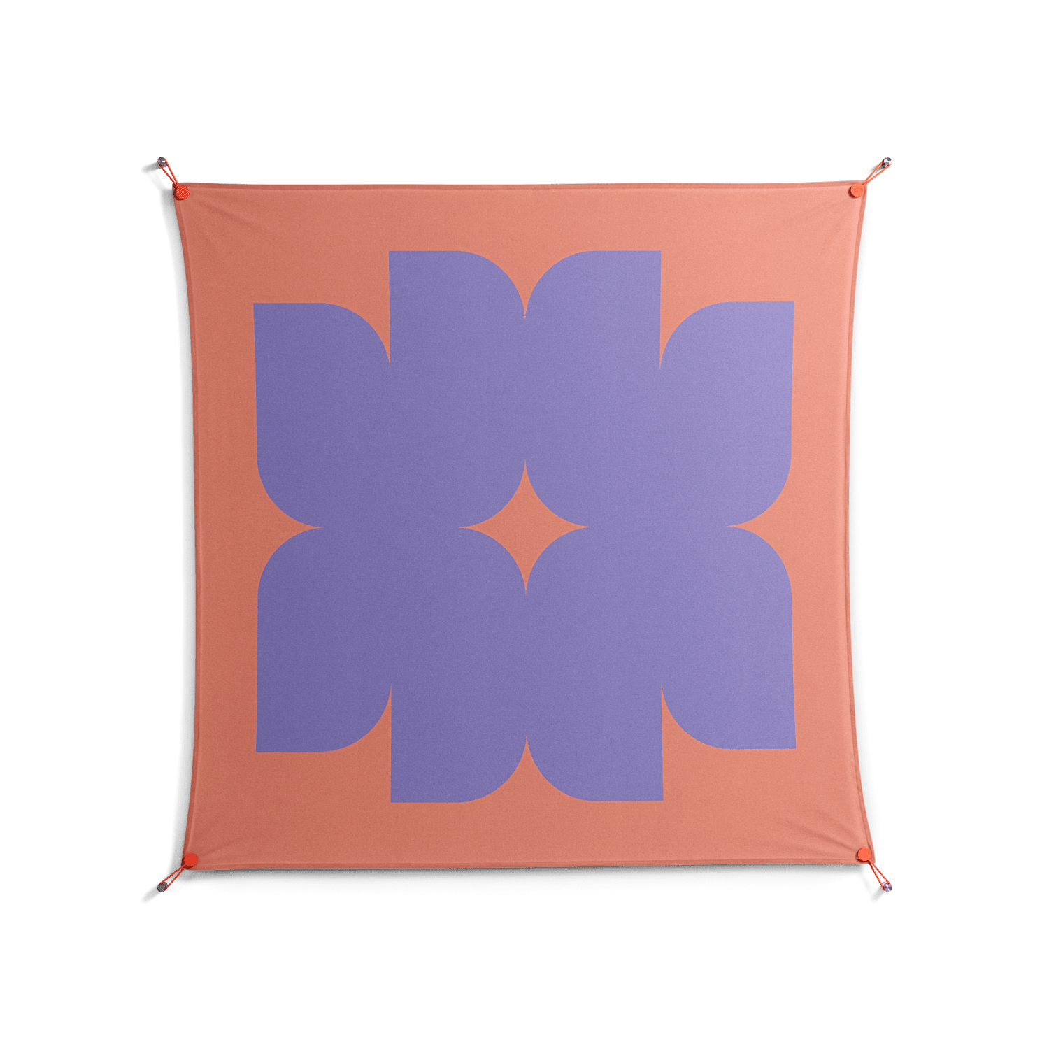 Stella - Work On Wall - Linus Lohoff - Orange - 140 x 140 cm