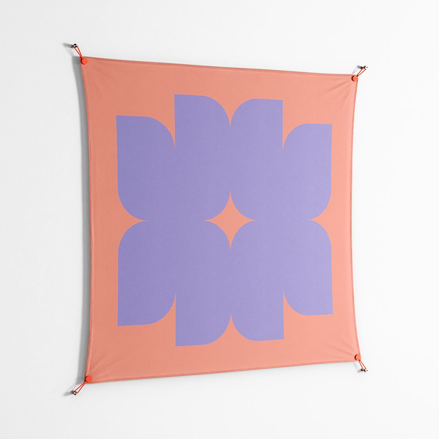 Stella - Work On Wall - Linus Lohoff - Orange - 140 x 140 cm