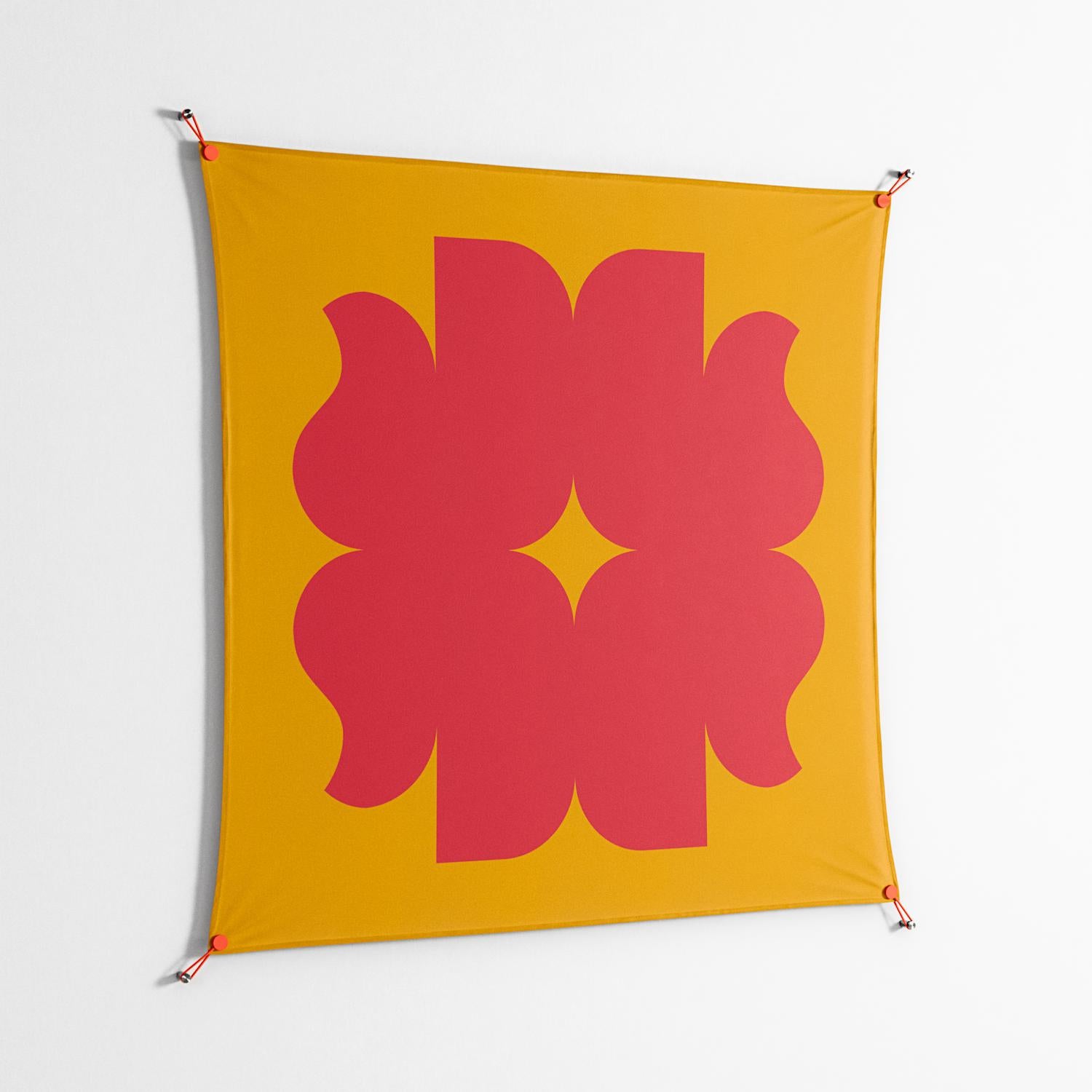 Phonix - Work On Wall - Linus Lohoff - Orange - 140 x 140 cm