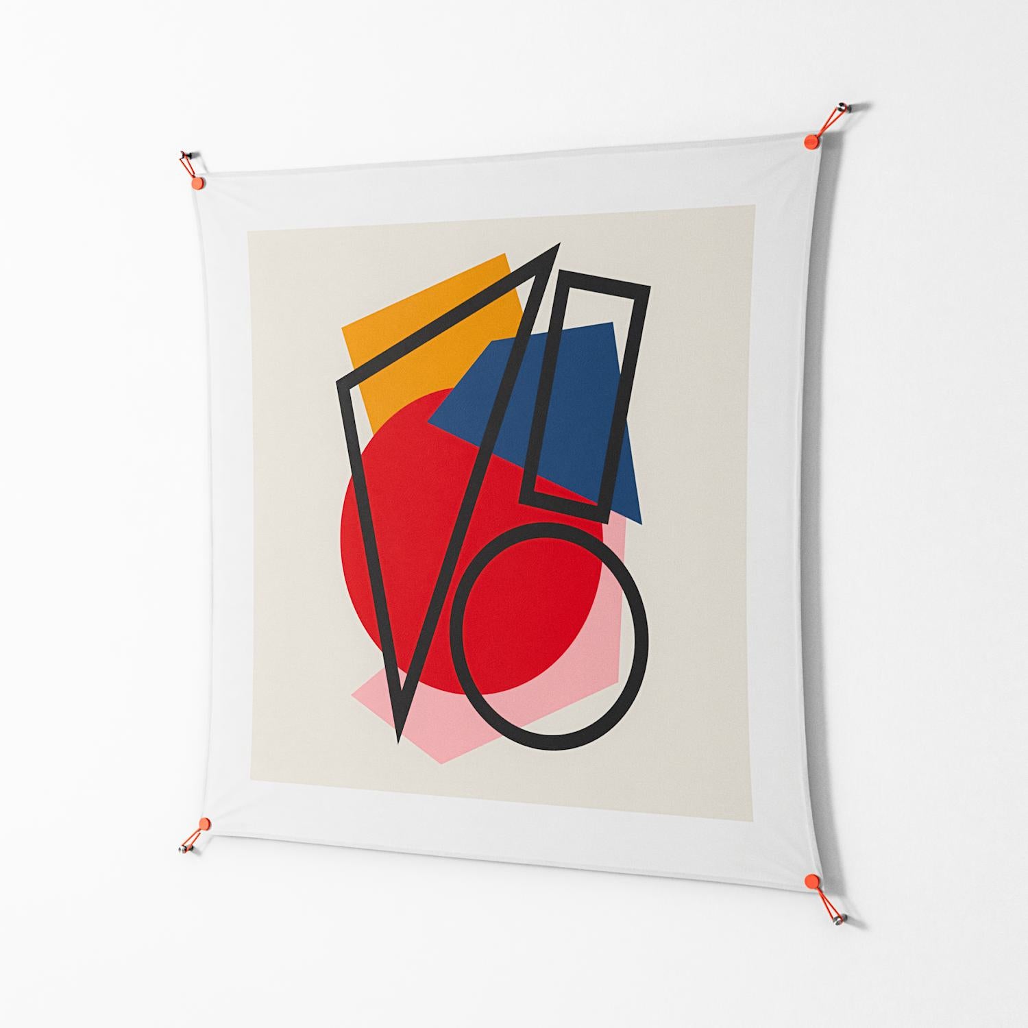 Fuerte - Work On Wall - Vratislav Pecka - Orange - 140 x 140 cm