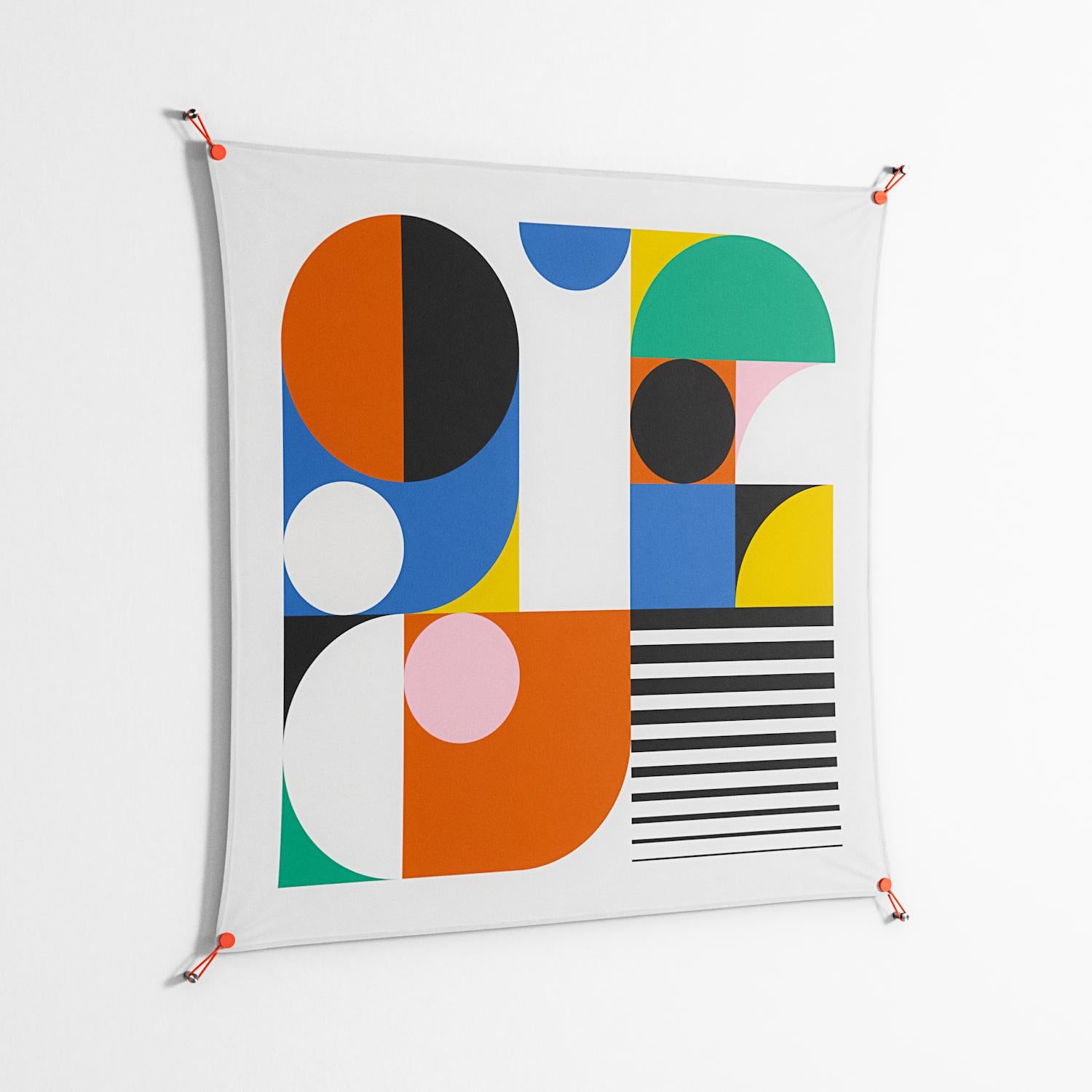 Murano - Work On Wall - Vratislav Pecka - Orange - 140 x 140 cm