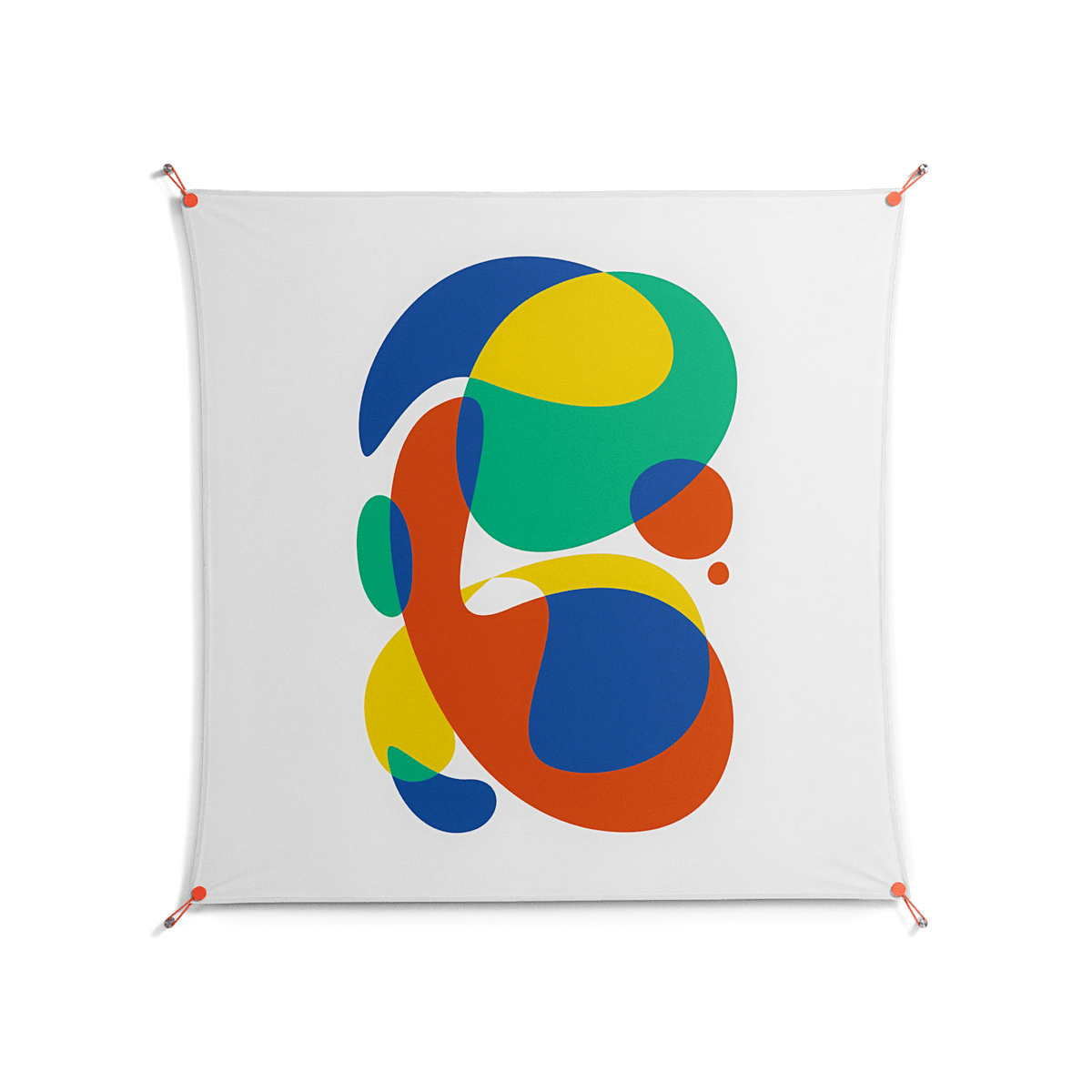 Vibrante - Work On Wall - Vratislav Pecka - Orange - 140 x 140 cm