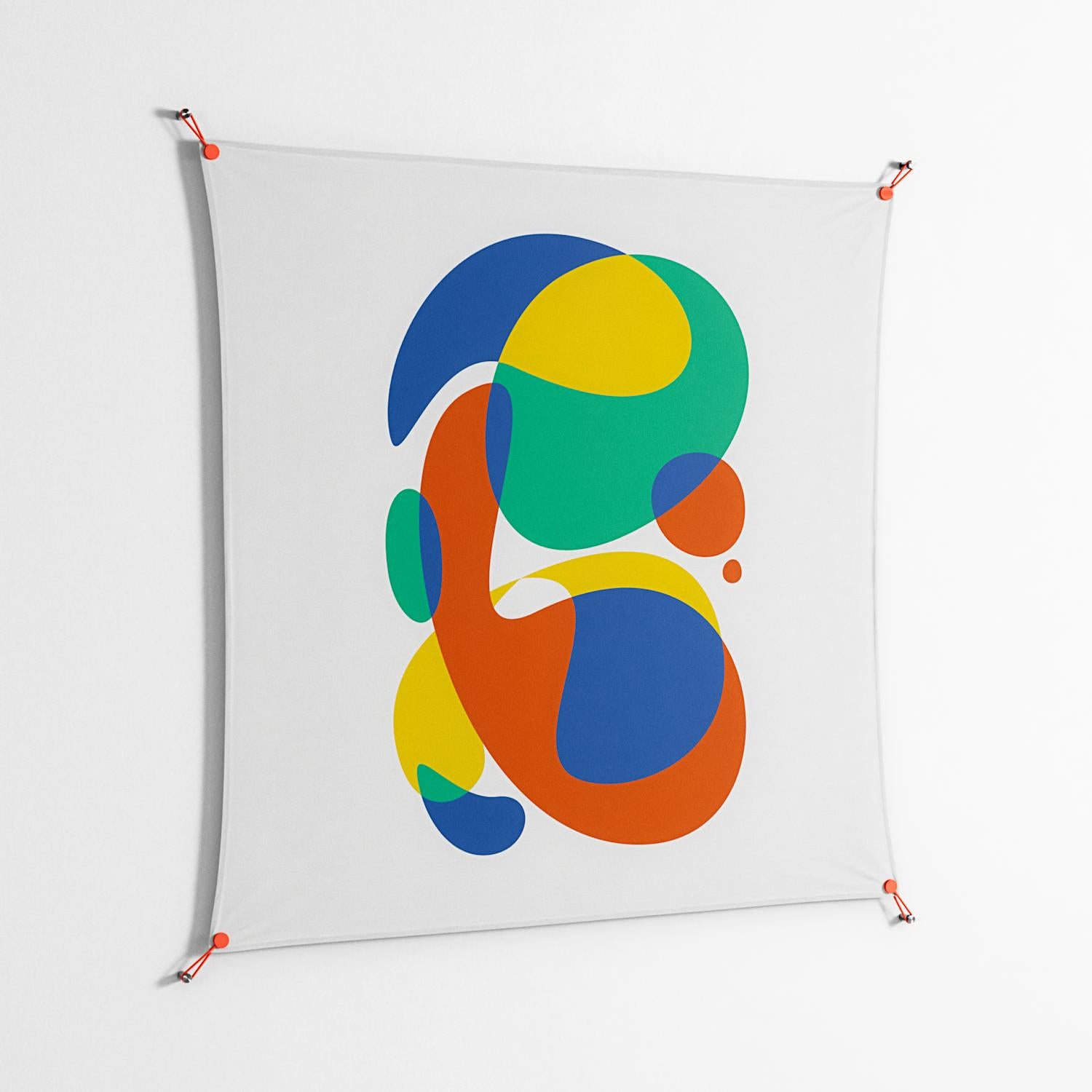 Vibrante - Work On Wall - Vratislav Pecka - Orange - 140 x 140 cm